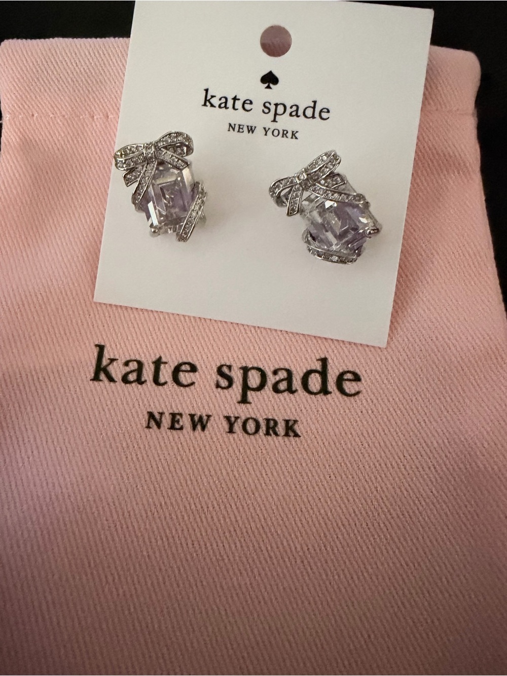 kate spade Crystal Bow Stud Earrings